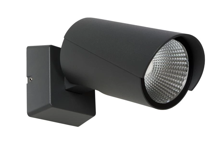Lucide MANAL - Wandstrahler / Wandleuchte Innen/Außen - LED - 1x13W 3000K - IP65 - Anthrazit - ausgeschaltet